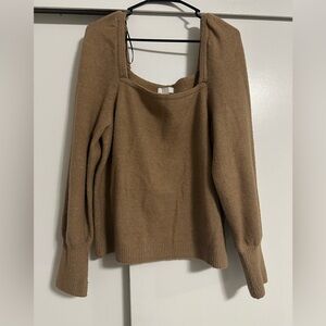 H&M square neck knitted top